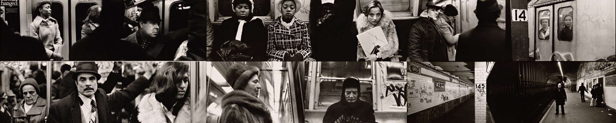 vintage pics of people on New York subway