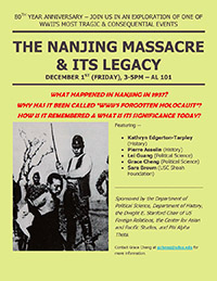 The Nanjing Massacre and Its Legacy: 80th Anniversary