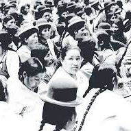 crowd of indigenous women in Mexico
